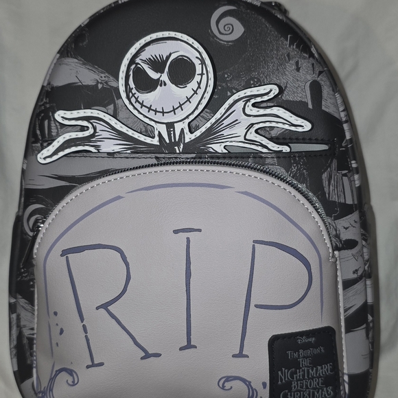 Disney Nightmare Before Christmas Black and Gray Backpack